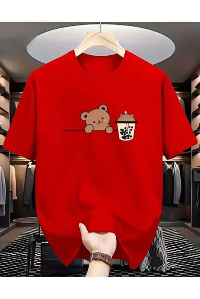 Medinenur Ayıcık Baskılı Basic T-Shirt