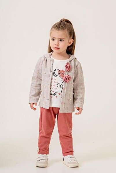 Chicsy Baby %100 Pamuklu Ekose Kumaş Bebek Üçlü Takım