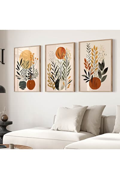 TekTablo 3 Parça Ahşap Tablo Çerçeveli Tablo Modelleri