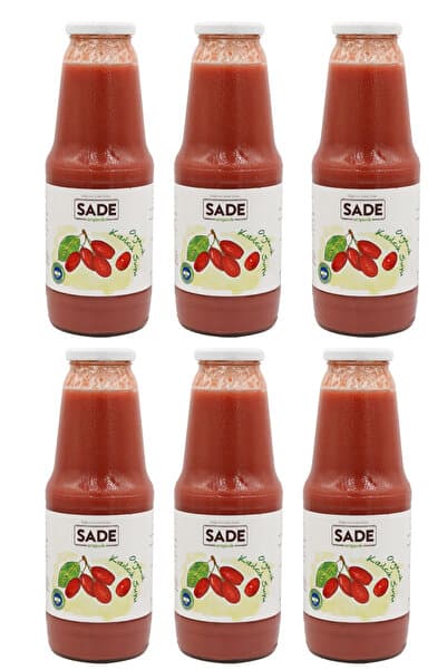 Sade Organik Kızılcık Suyu 1000ml 6'lı
