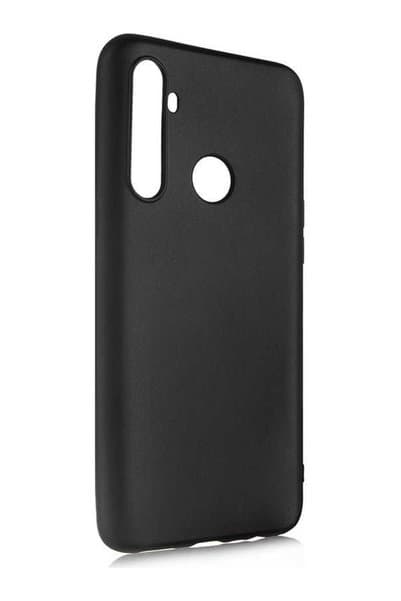 tekno grup Realmi 6i Kılıf Mat Premium Silikon Kılıf Siyah + Cam Ekran Koruyucu