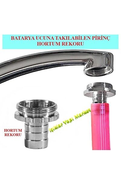 Işıklar Batarya Musluk Hortum Takma Aparatı-rekor-prinç-dış Ince Dişli -1/2 Hortum Bağlanabilir