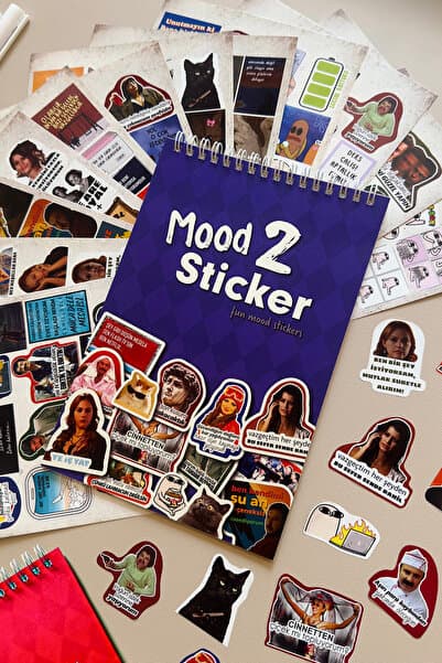 Mood 2 Eğlenceli Sticker Defteri 230+ Adet Bullet Journal, Scrapbook, Laptop, Meme, Mood Sticker