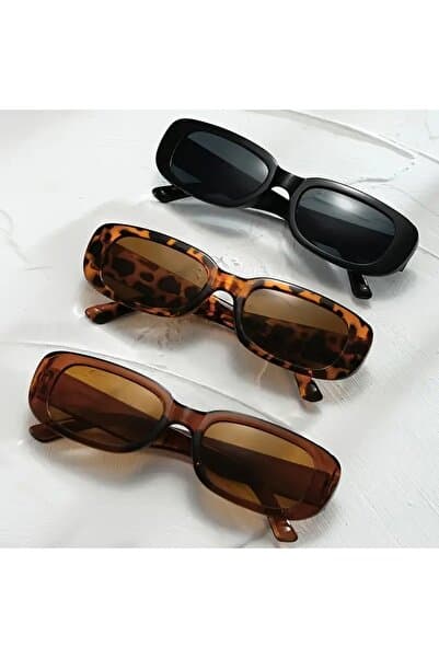 Modalucci 3'Lü Set Moda Retro Gözlük