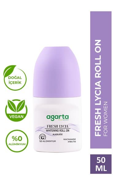 Agarta Ter Kokusu Önleyici 24 Saat Etkili Beyazlatıcı Kadın Fresh Lycıa Roll-on 50 ml