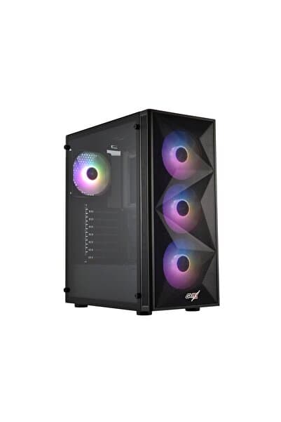 Gamx Dynamic 4x12 RGB 600W 80+ Bronz Temperli Cam Mesh Panel Kasa