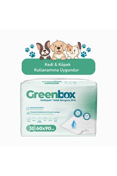 Greenbox 60x90 Hijyenik Tuvalet Eğitim Pedi 30'lu 1 Paket 30 Adet