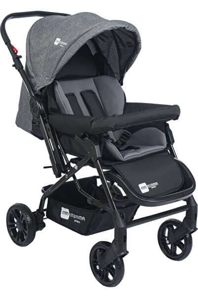 Mimma Baby Olympus Siyah Gri Çift Yönlü Bebek Arabası Taşıma