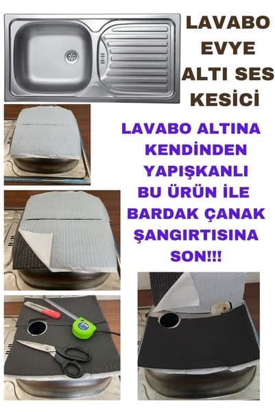 KL HOME ŞANGIRTI ŞUNGURTU SES KES - LAVABO EVYELER PASLANMAZ ALTINA SES KESİCİ YALITIM