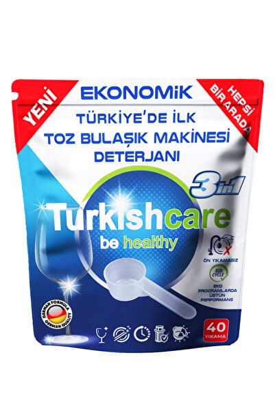 Ekonomik Hepsi Bir Arada Bulaşık Makinesi Deterjanı Toz 40 Yıkama