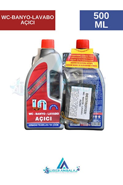 destroyer WC-BANYO-LAVABO AÇICI 500ML