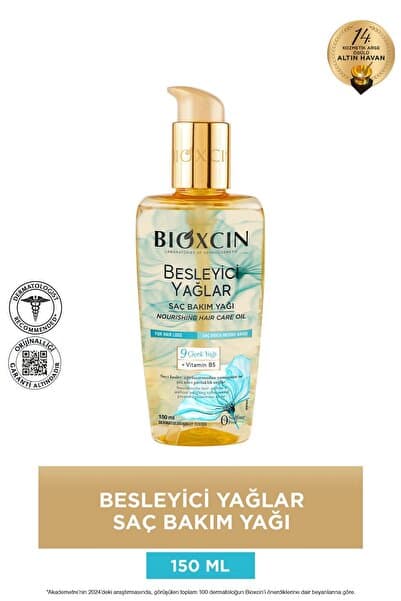 Bioxcin Besleyici Yağlar Saç Bakım Yağı 150 ml - Sülfatsız. Kuru Ve Yıpranmış Saçlar Saç Dökülme Karşıtı