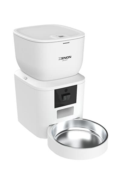 Xenon Smart Otomatik Kedi Mama Kabı (Kameralı) | Çelik Kaseli Sesli Wifi Mobil Kontrol, Akıllı Mama Kabı (X8604)
