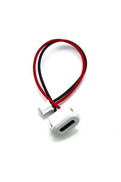 Genel Markalar Type C Panel Montaj Dişi Soket 2 Pin 10cm Kablolu Beyaz Uzatma Konnektör Araba Kamera Oyuncak