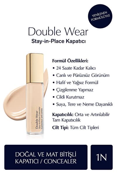 Estee Lauder Kapatıcı - Double Wear Stay-in-place Concealer - Renk: 1n Light (NEUTRAL) 12ml