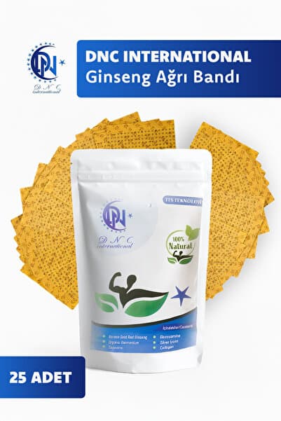 Dnc International Ginseng Ağrı Bandı Hızlı,Etkili,Doğal | Eklemler için Rahatlatıcı Uzun Süreli Etki 25 Bant