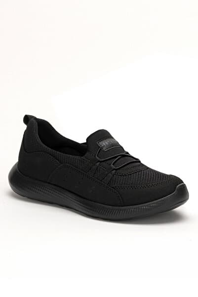 Freemax Kadın Spor Sneaker Babet Esnek, Yumuşak, Hafif, Günlük Ayakkabı Siyah