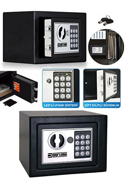 Daflong PROFESSİONEL ELEKTRONİK ŞİFRELİ PASLANMAZ PARA KASASI EV&İŞ&OTEL&OFİS TİPİ PASLANMAZ KASA