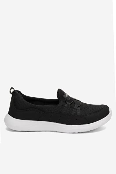 Freemax Kadın Spor Sneaker Babet Esnek, Yumuşak, Hafif, Günlük Ayakkabı Siyah Beyaz