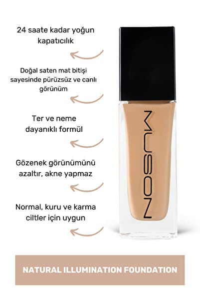 Muson Natural Illumination Foundation - Light.30 ml