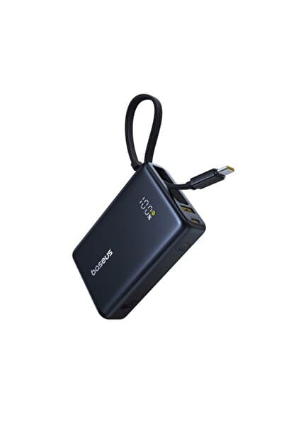 PicoGo Digital Göstergeli Süper Hızlı 10000mAh 45W Laptop Şarj edebilen Powerbank Siyah