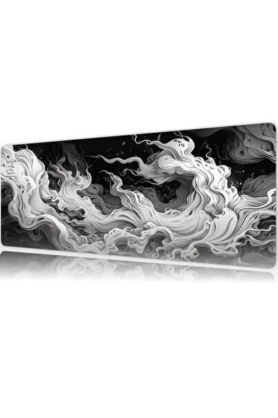 urzuva Ethereal Smoke 70X30 3MM Kalınlık Premium Gaming oyuncu mousepad, Anti Slip XXL mouse pad