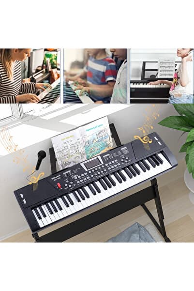 MultiZone 61 Tuşlu Elektronik Işıklı Dijital Çocuk Piyanosu Mikrofonlu Başlangıç Için Keyboard Demolu