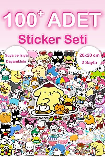 100 Adet Sticker Seti - Kalem Laptop Defter Suluk Etiketi