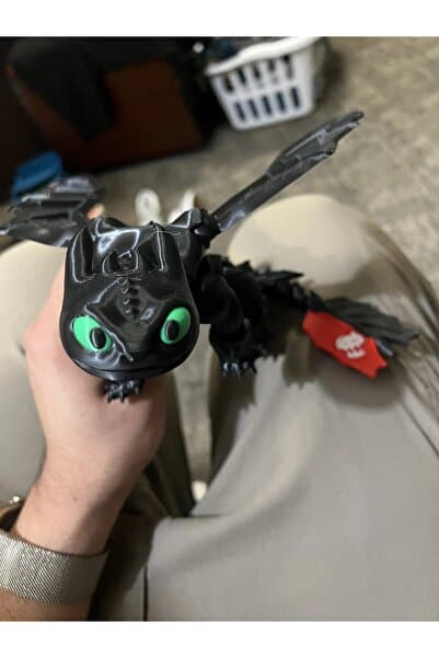 AxeIon (17 CM UZUNLUĞUNDA) Ejderhanı Nasıl Eğitirsin? Gecenin Öfkesi Siyah Ejderha Toothless Dişsiz