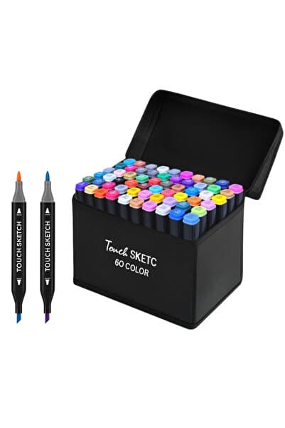 TOUCH SKETC 60'lı Çift Uçlu Profesyonel Marker Kalem Çanta