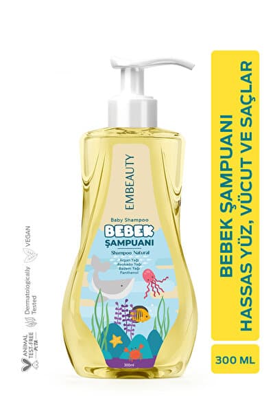 Avokado Yağlı Bebek Ve Çocuk Şampuanı Göz Yakmayan Özel Formül 300 ml