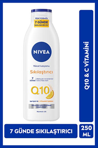 NIVEA Q10 7 Günde Sıkılaştırıcı Vücut Losyonu 250ml, C Vitamini