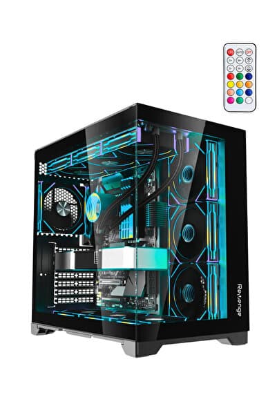 Revenge Kumandalı Supernova 7x Argb Fanlı Atx Temperli Cam Panel Akvaryum Usb 3.0 Gaming Bilgisayar Kasası