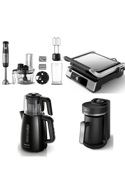 Philips 5000 Serisi Elektronik Çeyiz Seti, Tost Makinesi, Blender Seti, Çay Makinesi, Kahve Makinesi