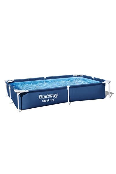 Bestway® 56401 Steel Pro™ Yer Üstü Prefabrik Dikdörtgen Havuz 2,21 m x 1,50 m x 43 cm