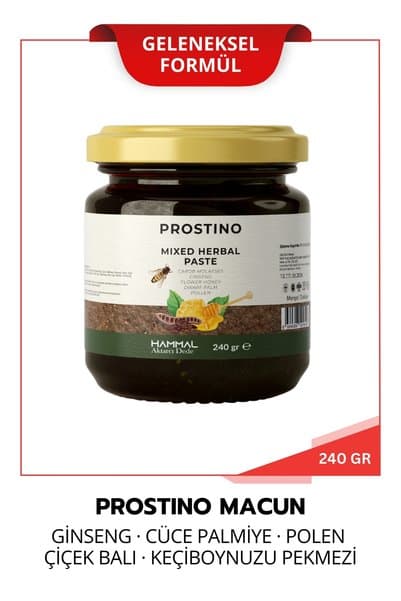 Hammal Aktarcı Dede Prostino Karışık Bitkisel Macun Cüce Palmiye, Ginseng, Polen - Geleneksel Doğal İçerikli Formül