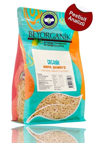 BEYORGANİK Organik Sütsüz Yumurtasız Arpa Şehriye 300gr (PESTİSİT ANALİZLİ)