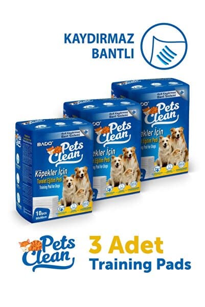 Pet's Clean Pets Clean Eğitim(ÇİŞ) Pedi 10lu 60*90cm*3'lü Paket
