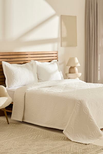 Balance Çift Kişilik Yatak Örtüsü Takımı Offwhite