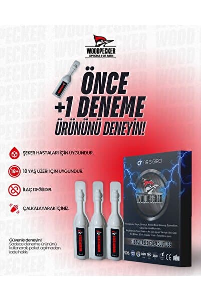 Woodpecker DR SIĞIRCI -3'Lü Erkek Cinsel ve Güç Arttırıcı Gıda Takviyesi - 48 SAAT ETKİLİ FORMÜL -