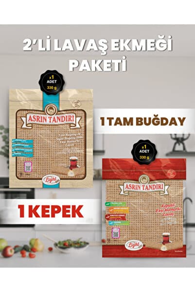 Asrın Tandırı 1 Paket Ekşi Mayalı Tam Buğday Lavaş Ekmeği 1 Paket Ekşi Mayalı Kepekli Lavaş Ekmeği