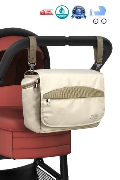 Stylo Stroller Bag Bebek Arabası ve Omuz Çantası X Pro Termos Bölümlü - Bej