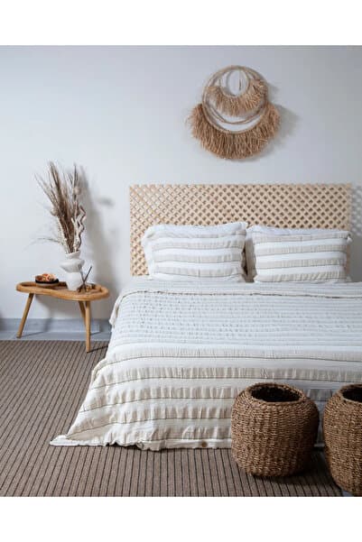 Home Maya Çift Kişilik King Size Keten Pamuk Nevresim Takımı