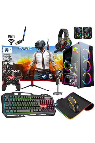 FX50 Intel i5 3470 16GB Ram 512GB SSD GT730 4GB Ekran Kartı 23.8'' Curved Oyuncu Masaüstü Bilgisayar