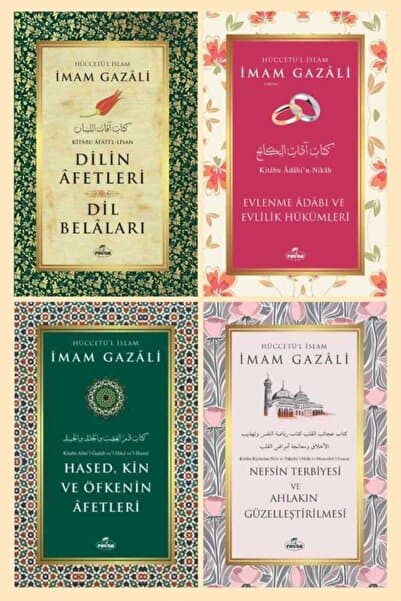 Ravza Yayınları Dilin Afetleri Hased Kin ve Öfke Nefs Terbiyesi Evlilik Adabi Imam Gazali 4’lü Set