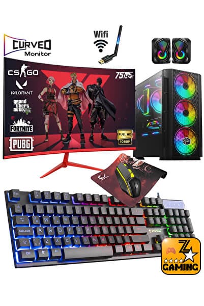 Zeiron Sx75 i7-860 8GB 256GB SSD GT730 4GB Ekran Kartı 23.8" Curved Oyuncu Masaüstü Bilgisayar