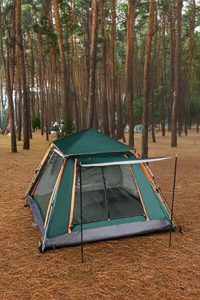 Bysay TAM OTOMATİK 4 KİŞİLİK TENTELİ KAMP ÇADIRI 210X210X135 CM (YEŞİL)