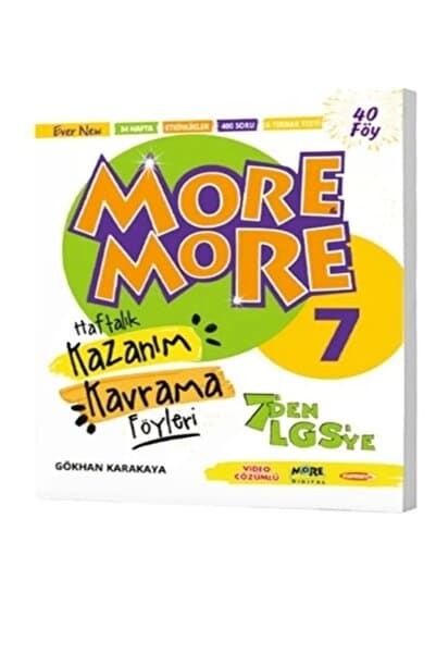 Genel Markalar More & More Englısh 7.SINIF MORE&MORE HAFTALIK KAZANIM KAVRAMA FÖYLERİ (40 FÖY)
