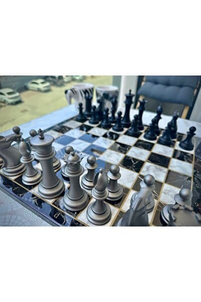 oraychess Premium Satranç Takımı Siyah Tabla