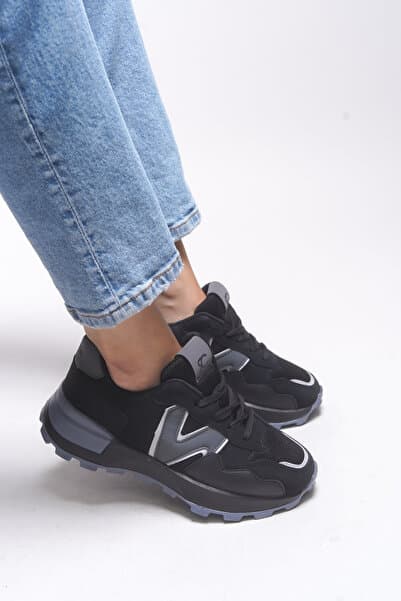 Riccon Kadın Sneaker 001210 Siyah Füme